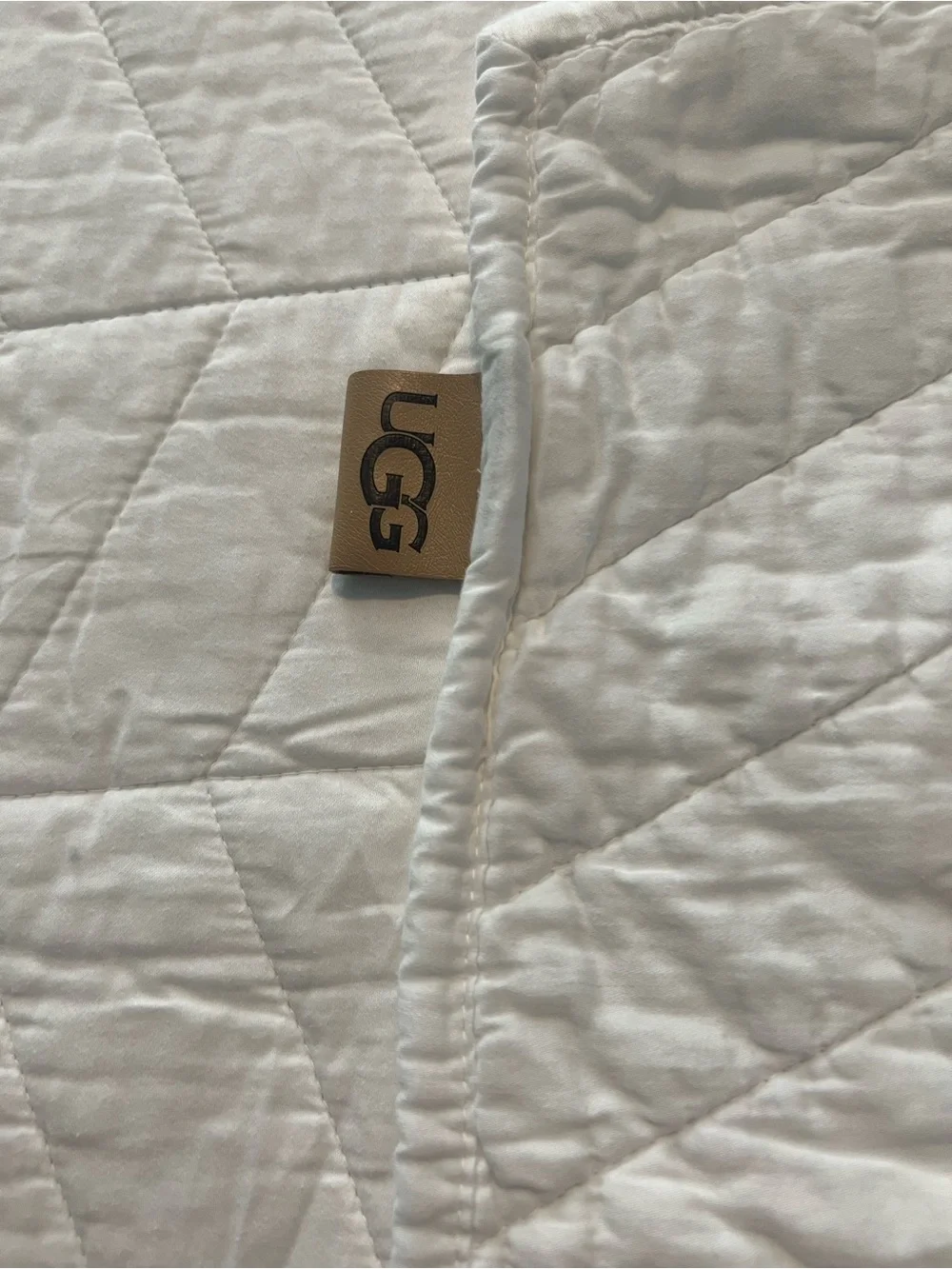 UGG White Quilted Coverlet with Matching Shams